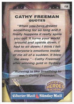 2002 Courier Mail Sunday Mail Queensland Heroes of Sport #19 Cathy Freeman Back
