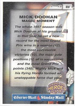 2002 Courier Mail Sunday Mail Queensland Heroes of Sport #84 Mick Doohan Back