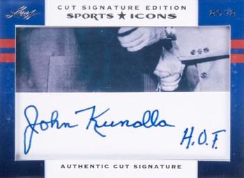 2012 Leaf Sports Icons Cut Signature Edition - Dual Cut Autographs #NNO John Kundla / Lou Carnesecca Front