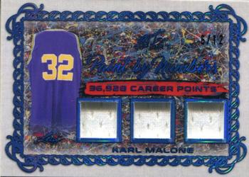 2021 Leaf Art of Sport - Paint by Numbers Relics Navy #PBN-15 Karl Malone Front