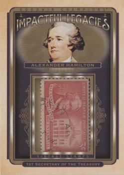 2021 Upper Deck Goodwin Champions - Impactful Legacies Stamp Relics #IL-11 Alexander Hamilton Front