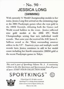 2022 Sportkings Volume 3 #90 Jessica Long Back