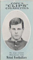 1910 Cope Brothers Noted Footballers #219 William Jones Front
