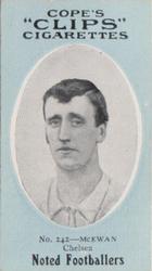 1910 Cope Brothers Noted Footballers #242 Marshall McEwan Front