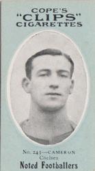 1910 Cope Brothers Noted Footballers #243 Jock Cameron Front