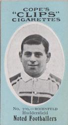 1910 Cope Brothers Noted Footballers #309 Albert Rosenfeld Front