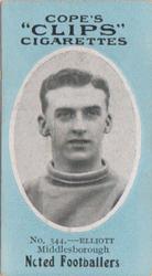 1910 Cope Brothers Noted Footballers #344 George Elliott Front