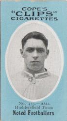 1910 Cope Brothers Noted Footballers #433 Ellis Hall Front