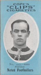 1910 Cope Brothers Noted Footballers #443 Bob Reid Front