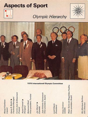1977-80 Sportscaster Series 6 (UK) #06-19 Olympic Hierarchy Front