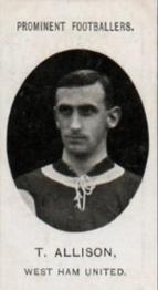 1908 Taddy & Co. Prominent Footballers, Series 2 #NNO Tommy Allison Front