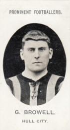 1907 Taddy & Co. Prominent Footballers, Series 1 #NNO George Browell Front
