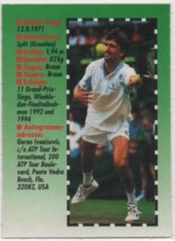 1995 Bravo Sport Magazine 'Champion Cards' #NNO Goran Ivanisevic Back