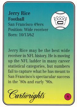 1993 Cartwrights Players Choice - Gold #8 Jerry Rice Back