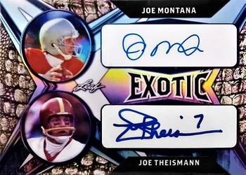 2022 Leaf Exotic - Dual Autographs Crocodile #EDA-16 Joe Montana / Joe Theismann Front