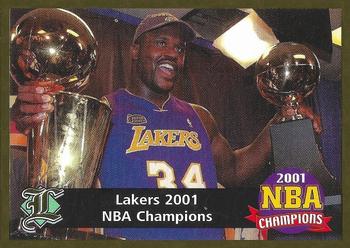 2001 Legends Sports Memorabilia #NNO Lakers 2001 Front