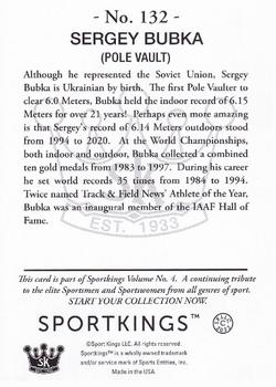 2023 Sportkings Volume 4 #132 Sergey Bubka Back