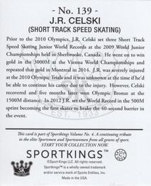 2023 Sportkings Volume 4 - Mini #139 J.R. Celski Back