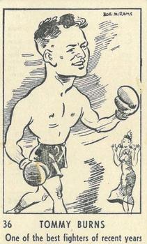1949 Victorian Nut Supplies Caricatures Of Australian Sportsmen #36 Tommy Burns Front