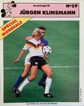 1989 Le Journal de Mickey Les as du sport 1989 #29 Jurgen Klinsmann Front