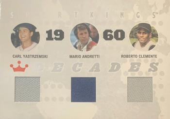 2007 Sportkings Series A - Decades Silver #D-03 Carl Yastrzemski / Mario Andretti / Roberto Clemente Front