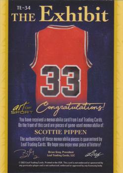 2023 Leaf Art of Sport - The Exhibit Black #TE-34 Scottie Pippen Back