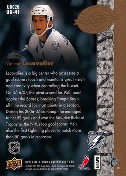 2008 Upper Deck 20th Anniversary #UD-41 Vincent Lecavalier Back