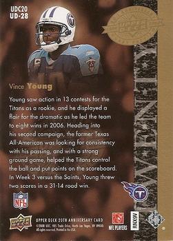 2008 Upper Deck 20th Anniversary #UD-28 Vince Young Back