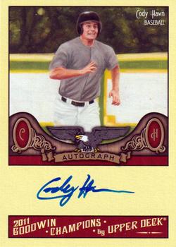 2011 Upper Deck Goodwin Champions - Autographs #A-CH Cody Hawn Front