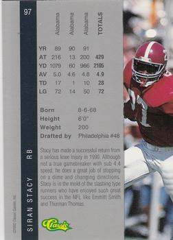 1992 Classic Four Sport #97 Siran Stacy Back