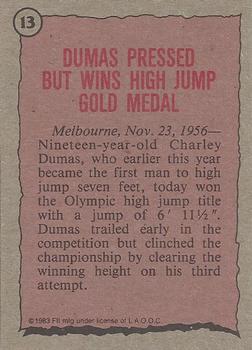 1983 Topps Greatest Olympians #13 Charles Dumas Back