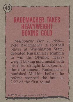 1983 Topps Greatest Olympians #43 Pete Rademacher Back