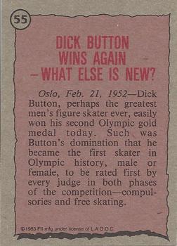 1983 Topps Greatest Olympians #55 Dick Button Back