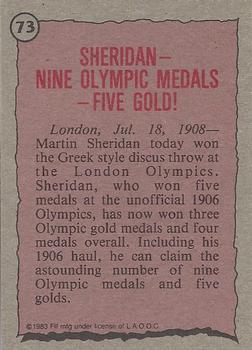 1983 Topps Greatest Olympians #73 Martin Sheridan Back