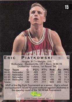 1994 Classic Four Sport #15 Eric Piatkowski Back