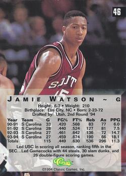 1994 Classic Four Sport #46 Jamie Watson Back