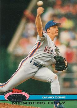 1991 Stadium Club Members Only #NNO David Cone Front