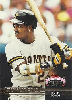 1992 Stadium Club Members Only #NNO Barry Bonds Front