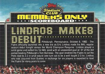 1992 Stadium Club Members Only #NNO Eric Lindros Back