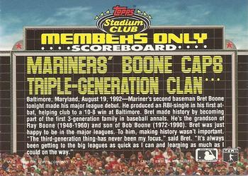 1992 Stadium Club Members Only #NNO Bret Boone Back