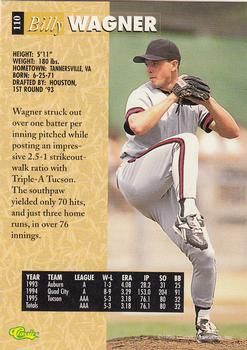 1995 Classic Five Sport #110 Billy Wagner Back