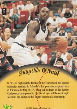 1995 Classic Five Sport #199 Shaquille O'Neal Back