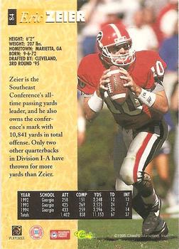 1995 Classic Five Sport #84 Eric Zeier Back
