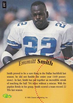 1995 Classic Five Sport #197 Emmitt Smith Back