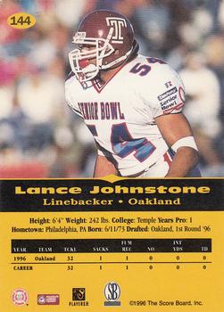 1996-97 Score Board All Sport PPF #144 Lance Johnstone Back