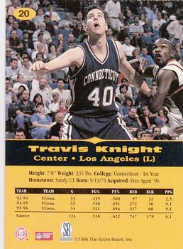1996-97 Score Board All Sport PPF #20 Travis Knight Back