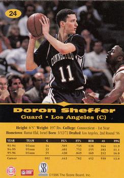 1996-97 Score Board All Sport PPF #24 Doron Sheffer Back