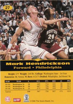 1996-97 Score Board All Sport PPF #27 Mark Hendrickson Back