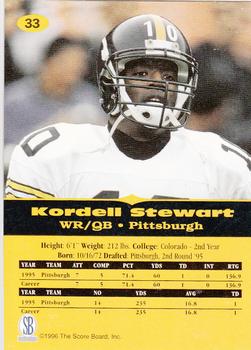 1996-97 Score Board All Sport PPF #33 Kordell Stewart Back