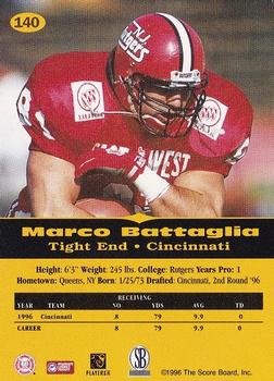 1996-97 Score Board All Sport PPF #140 Marco Battaglia Back